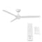 Wac Blitzen Indoor and Outdoor 3-Blade Smart Ceiling Fan 54in Matte White with Remote Control, 3 Blades F-060 - alternate 2